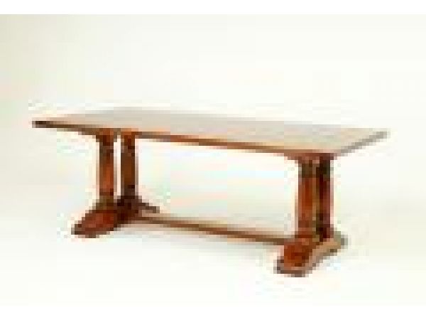 8765 Trestle Table with Four Columns