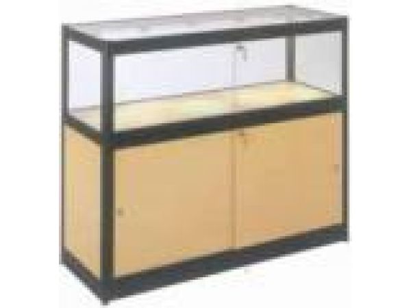 CA48/STO - Metal Framed Jewelry Counter Display with Storage