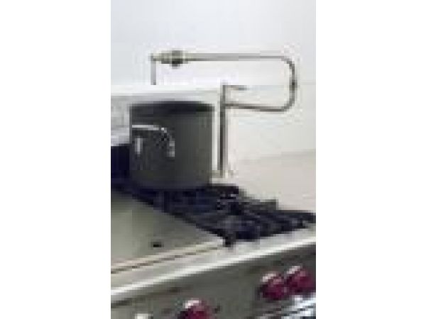K-7323-4 HiRise¢â€ž¢ deck-mount kitchen pot filler