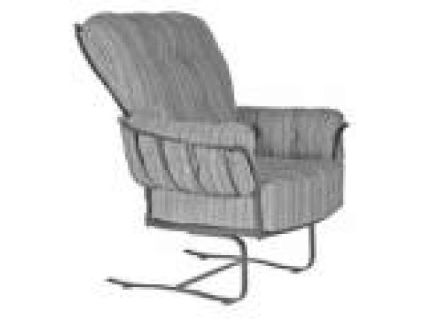 Spring Base Club Chair with Seat & Back Cushion