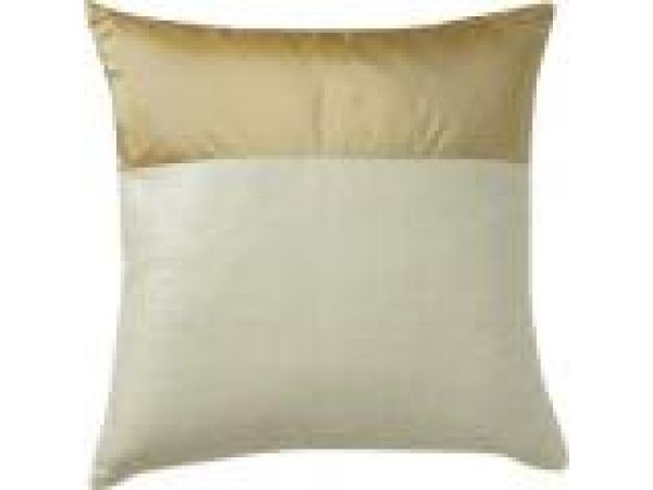 Banded Pillow (Spice and Raw Silk)