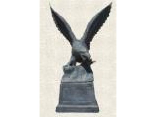 Cast Iron, Bronze & Aluminum Statues - A31A Large Bird & P99 Pedestal