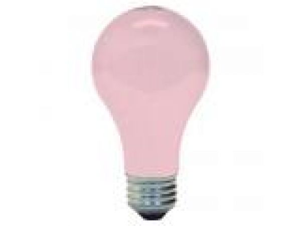 GE Soft Pink Light A19 - Colored Lamp
