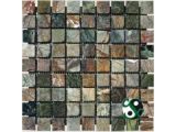 MOS-M005, Rain Forest Marble 1x1 Mosaic