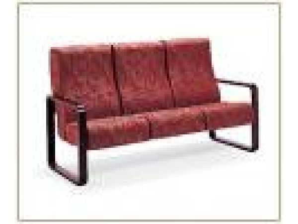 High back three-seat sofa with open side frame