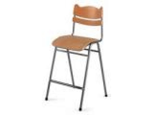 1052 Mandal Prima student chair with wooden seat