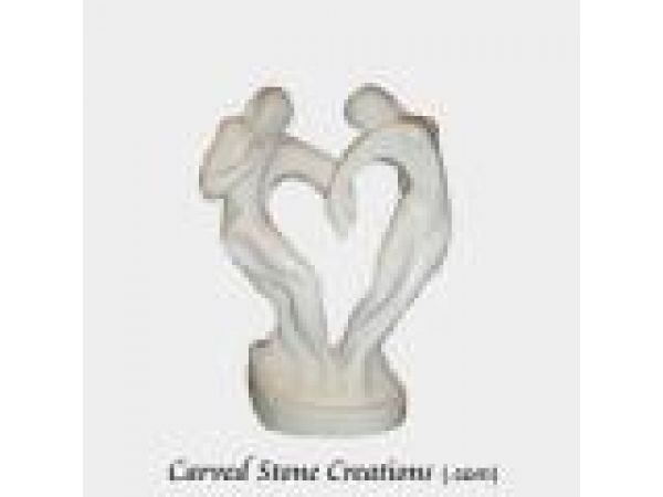 'Abstract Love'' Hand-Carved Marble Statuary