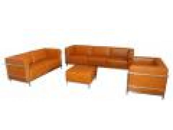 SL 252 Brown, Modern Leather Sofa Set
