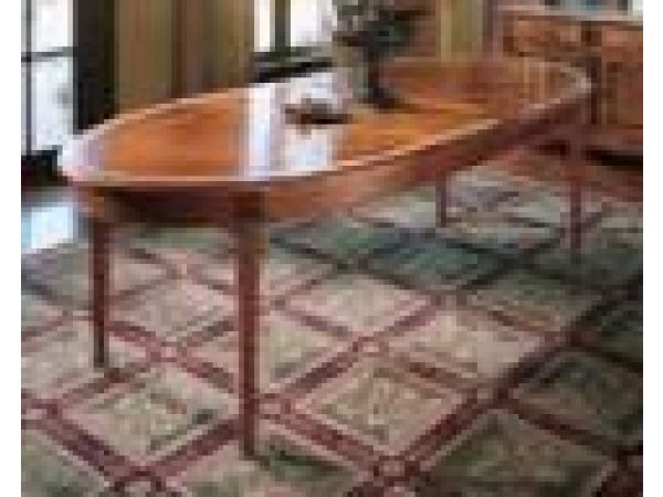 1885-2 Oval Dining Table with Veneer Top