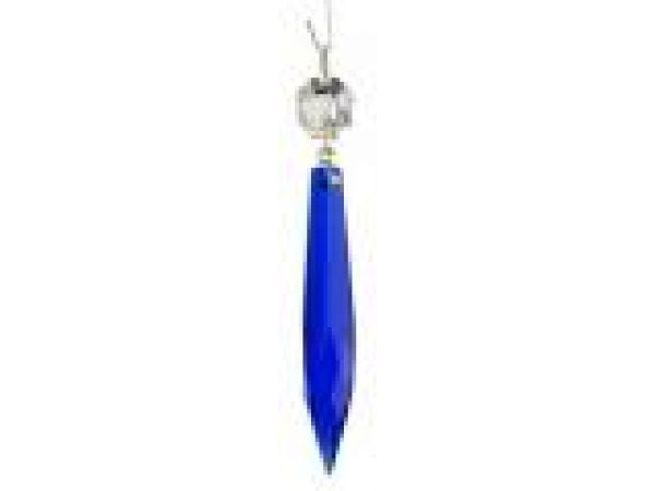 blue faceted lighting crystal