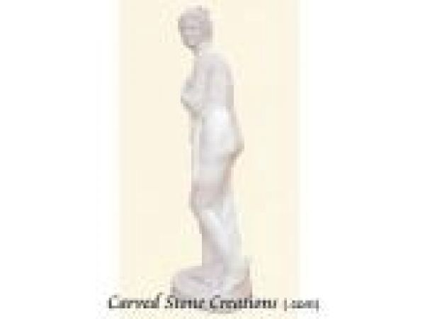 FIG-M077, ''The Bathing Goddess'' - Hand-Carved Marble Statuary