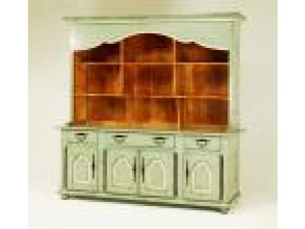 2902 Open Hutch Top with Frieze