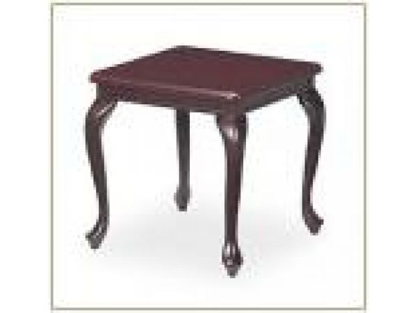 Square end table with Queen Anne legs and wood top
