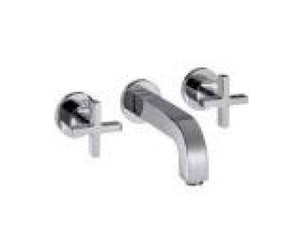 Axor Citterio Wall-Mounted Widespread Faucet Set with Cross Handles