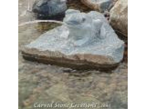 RKF-N31, Spitting Single Frog - Natural River Rock Spitting Fountain