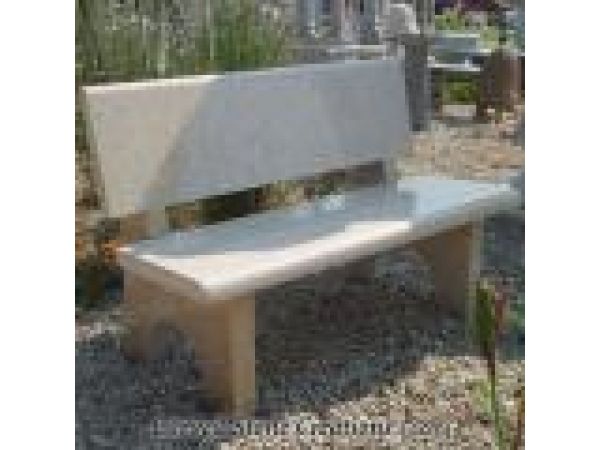 BEN-111, Park Style Granite Bench W/ Back