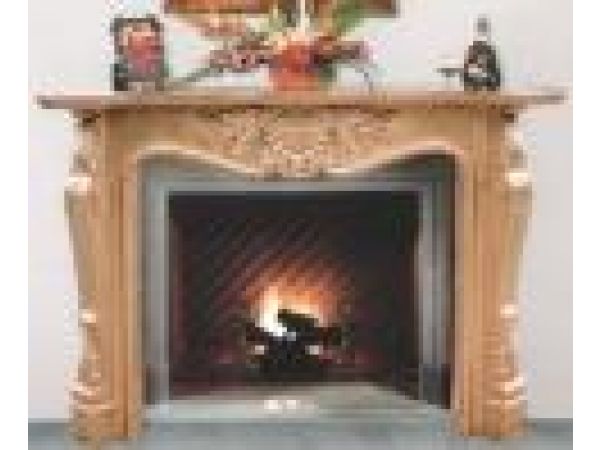 Metal Fireplace Mantels - Model - LouisXIV - WA-BL-101