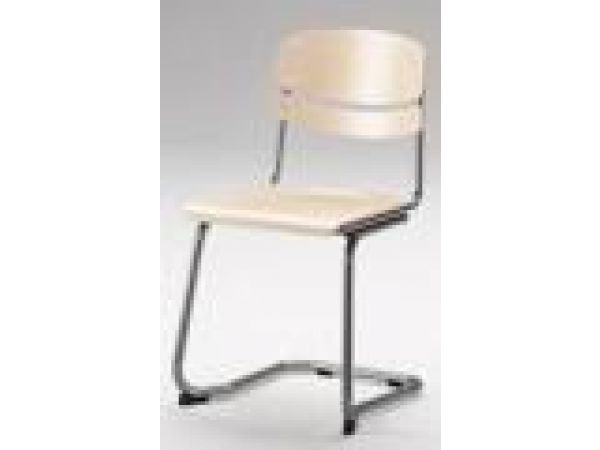 29634 Alert chair with wooden seat