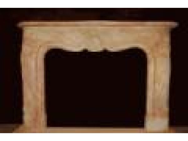 Marble Fireplace Mantels - D803 Red Yellow