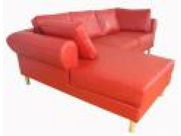 SL 185 Red, Leather Sofa