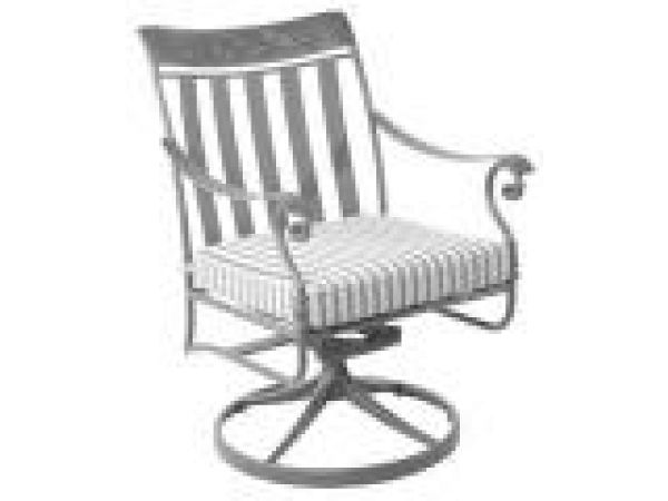 Rustic Garden Dining Swivel Rocker Arm Chair