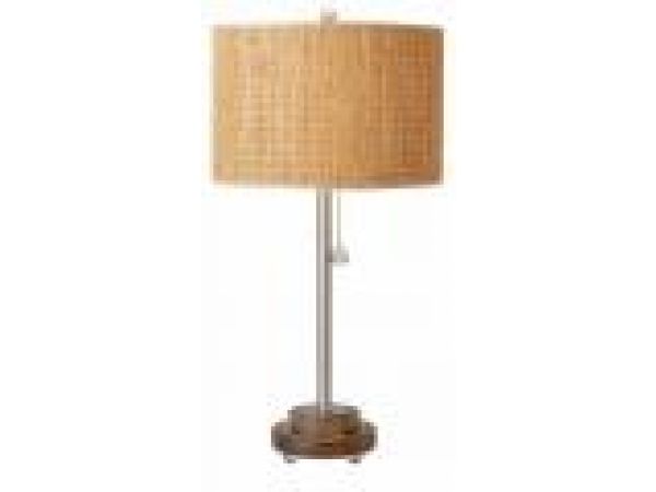 GINA TABLE LAMP WITH WOVEN GRASS SHADE