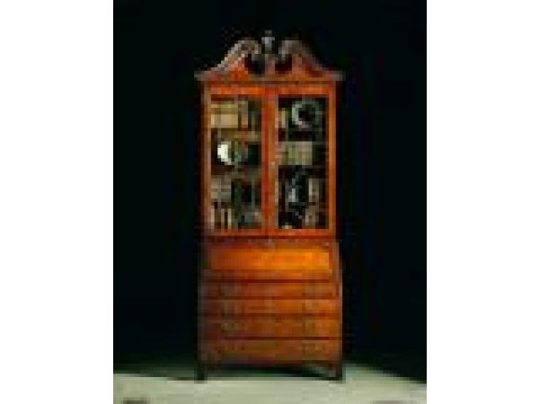 6000 - George II-style mahogany bureau bookcase