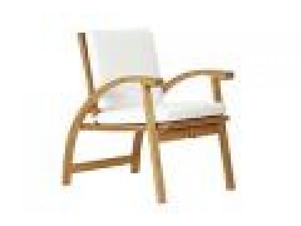 Folding Dining Arm Chair with Seat and Back Cushio