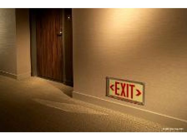 Photoluminescent Exit Sign