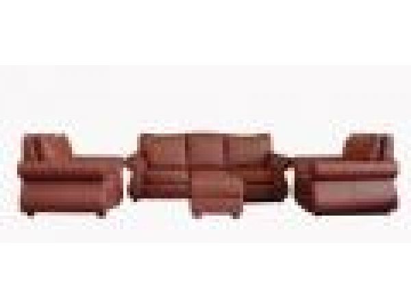 SL 213 Brown, Leather Sofa Set