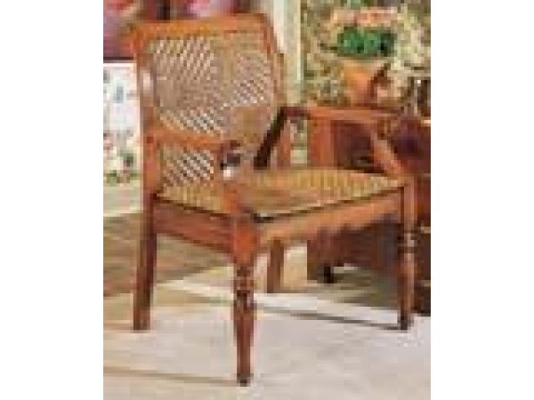 4428-000 Leather / Wood Arm Chair