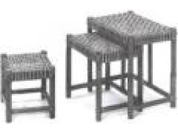 No. L-97A,Laced Rawhide Nesting Table