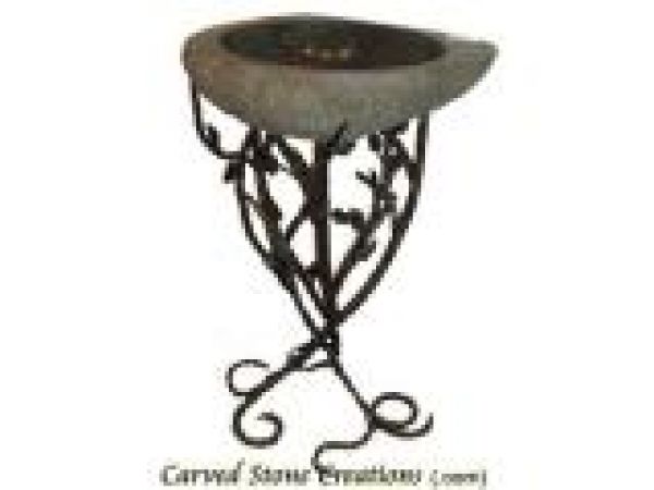 ABS-204, ''Vineyard'' Hand-Forged Iron Vessel Stand