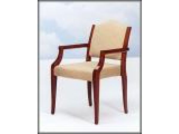553 Conrad Reupholsterable Stacking Arm Chair.
