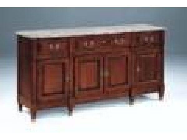 C1898 1/2 Credenza with Polished Granite Top