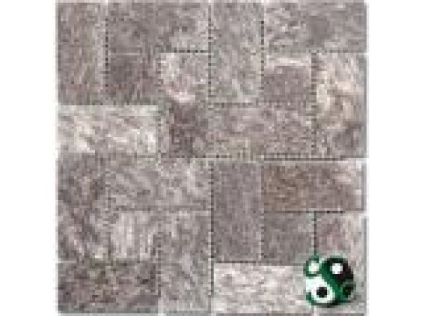 MOS-S023, Ostrich Grey Large Pinwheel Mosaic