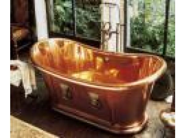 Archeo Copper Bathtub, Bath Set & Handshower