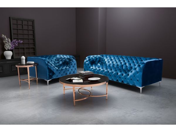 Providence Sofa in Blue Sapphire Velvet