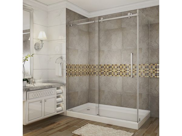 Aston Moselle Completely Frameless Sliding Shower Door & Enclosure Collection