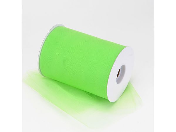 6 inch Apple Green Premium Nylon Tulle 100 Yards