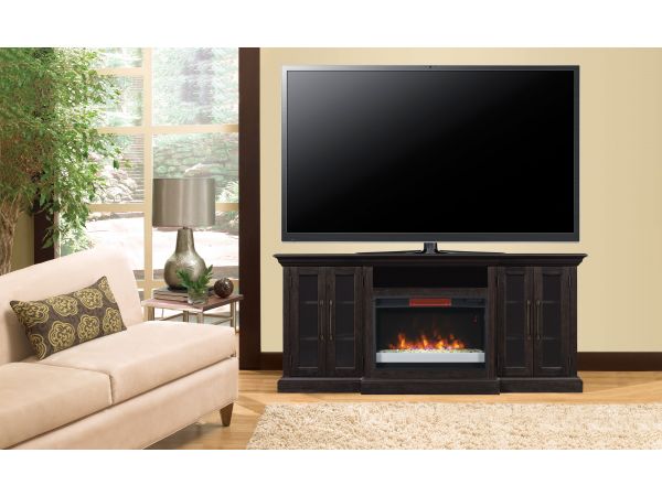 Grand TV Stand with Electric Fireplace