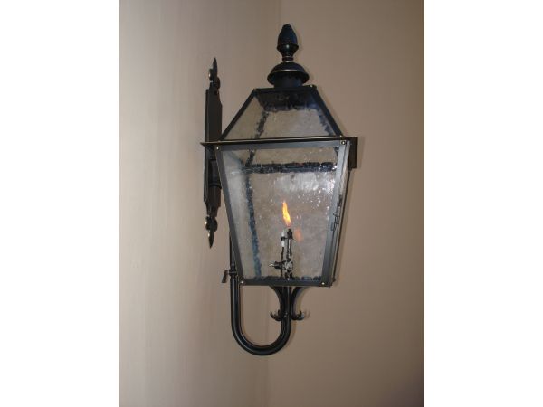 Custom wall mounted gas lantern