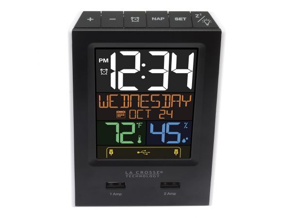 Alarm Clock Charging Station with 2 USB Charging Ports