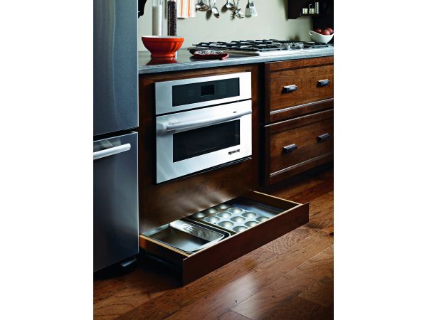 Diamond Toekick Drawer with Push to Open Guides