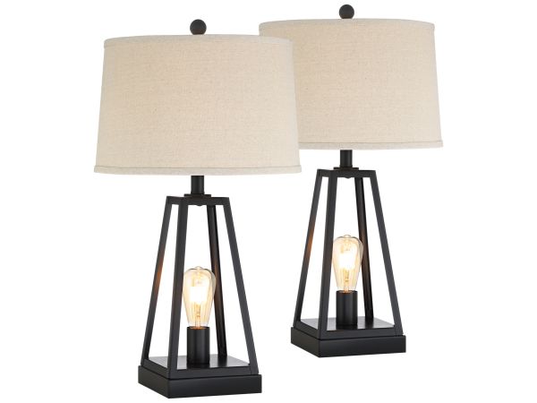Kacey Set of 2 USB Table Lamps with Night Lights