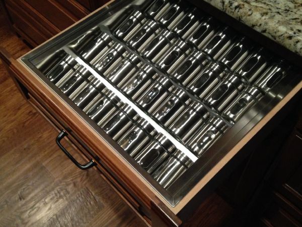 Fitted Stainless Spice Drawer