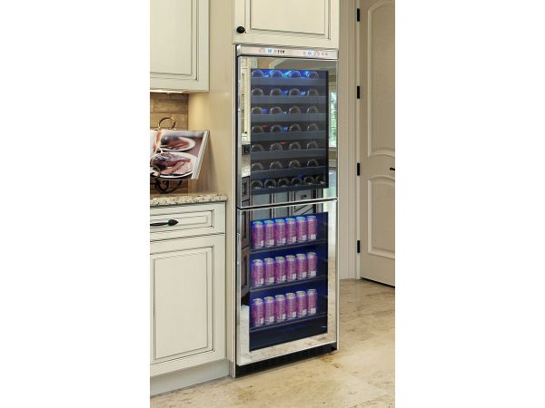 NEW: Vinotemp Mirrored Touch Screen Wine & Beverage Cooler
