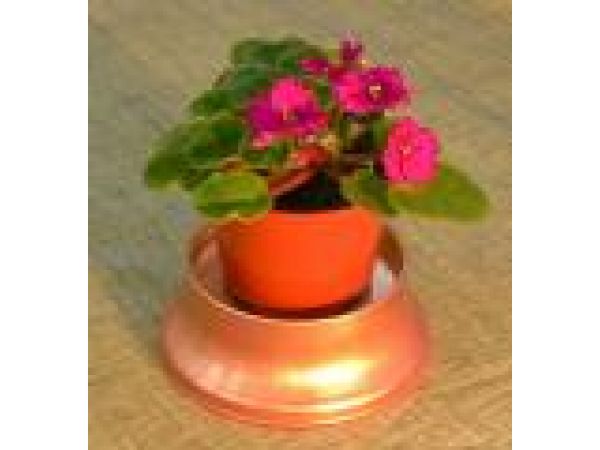4  Copper Garden Pot Pedestal Saucer