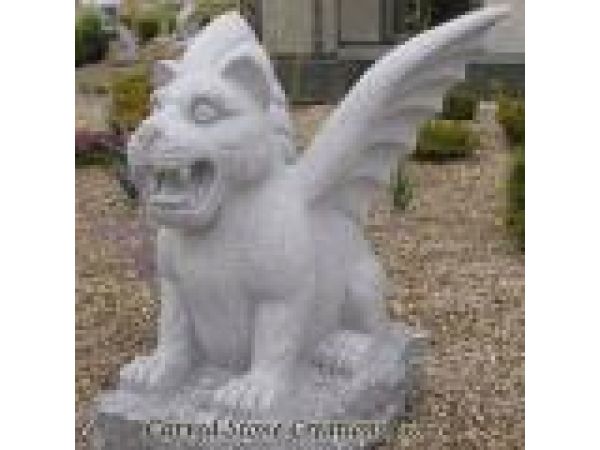 AST-102, ''Gargoyle'' Hand-Carved Granite Animal Statue