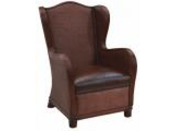 Angel Wing Chair, leather seat